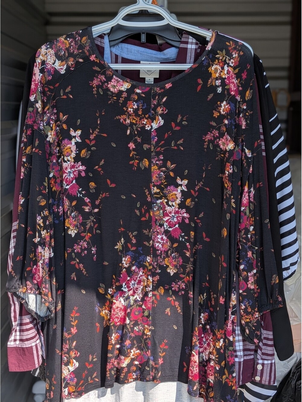 Black floral top